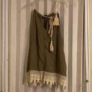 Green Forever 21 Crop Top